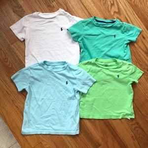 Lot of 4 Ralph Lauren Polo Boys T-Shirts